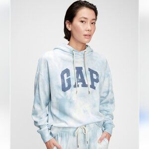 Free With Purvhase GAP logo womens easy Blue Tie Dye Hoodie
